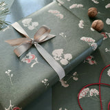 Deep Green Floral Wrapping Paper