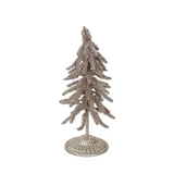 Champagne Glittered Twiggy Pine Tree