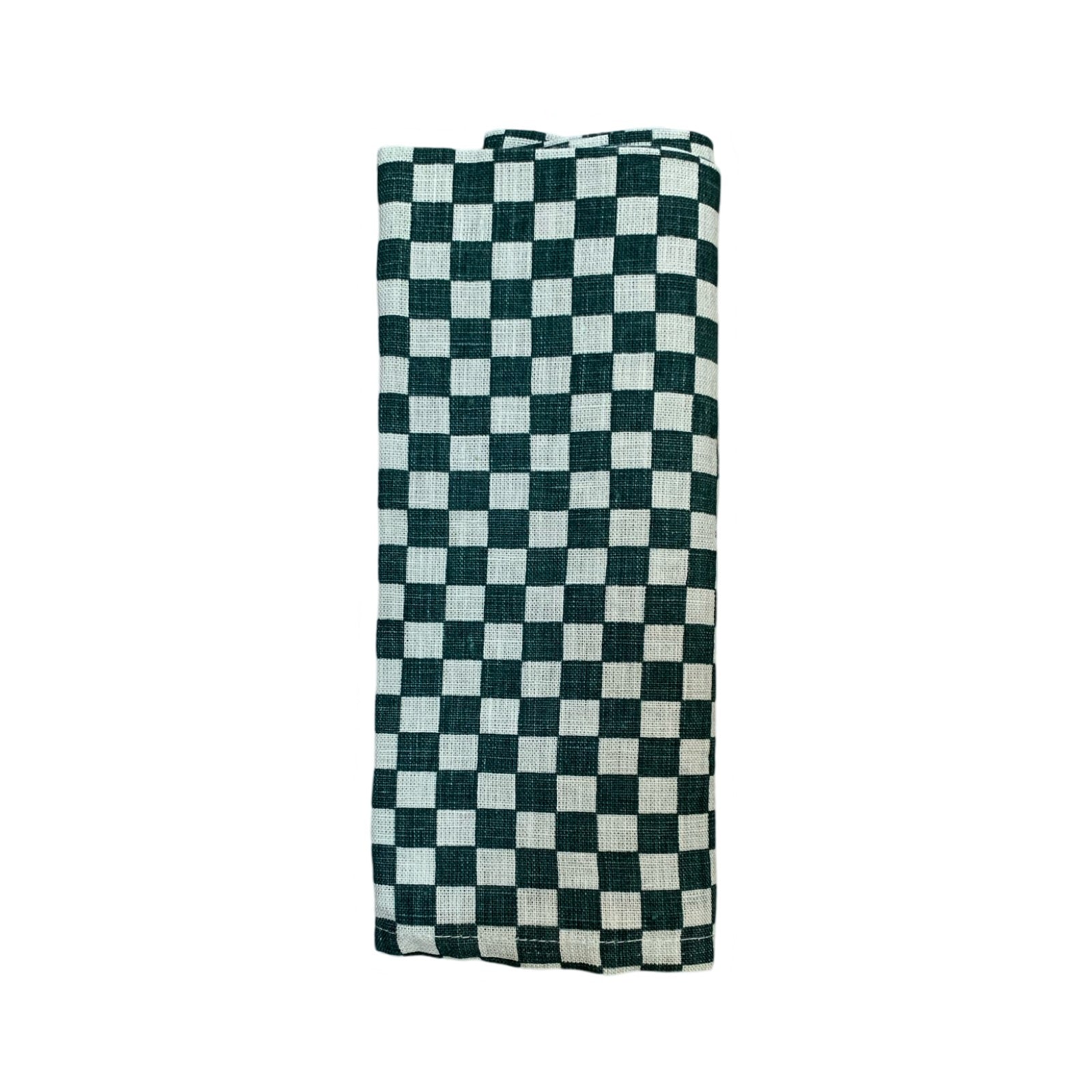 Checkered Linen Hand Towel