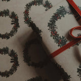 Christmas Wreath Wrapping Paper