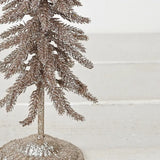 Champagne Glittered Twiggy Pine Tree