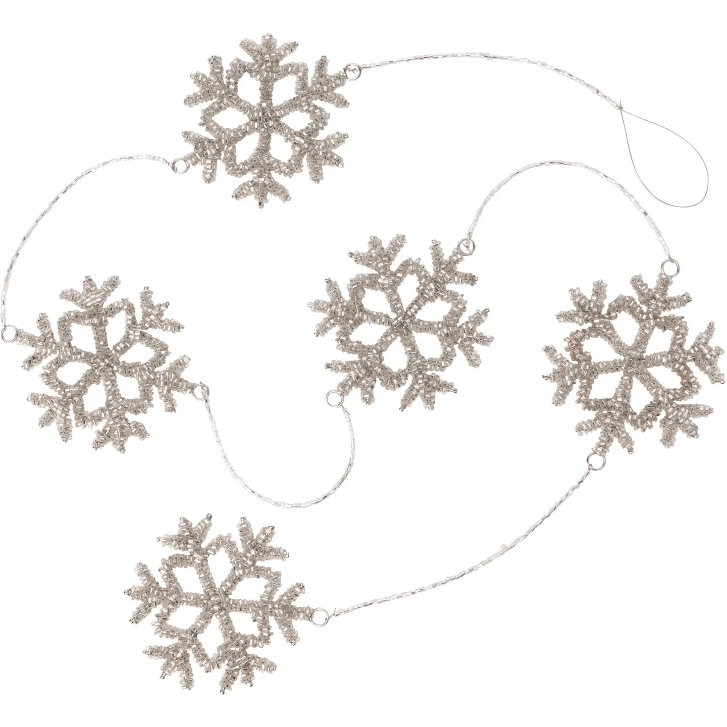 Beaded Snowflake Garland - Foundation Goods