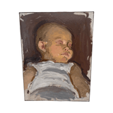 "Child Portrait" Antique Painting - Foundation Goods