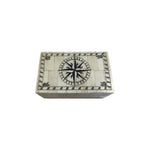 Compass Rose and Border Bone Box - Foundation Goods