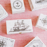 Compass Rose and Border Bone Box - Foundation Goods