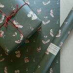 Deep Green Floral Wrapping Paper - Foundation Goods