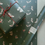 Deep Green Floral Wrapping Paper - Foundation Goods