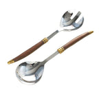 Driftwood & Gold Salad Servers - Foundation Goods