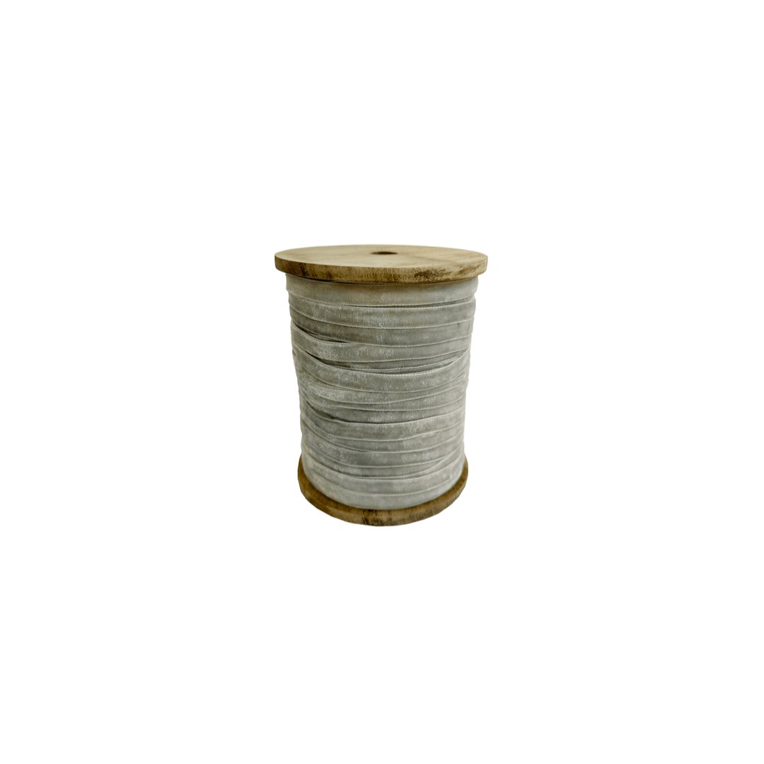 Greige Velvet Ribbon Spool - Foundation Goods