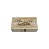 Hunting Fin Back Whales Scrimshaw Bone Box - Foundation Goods