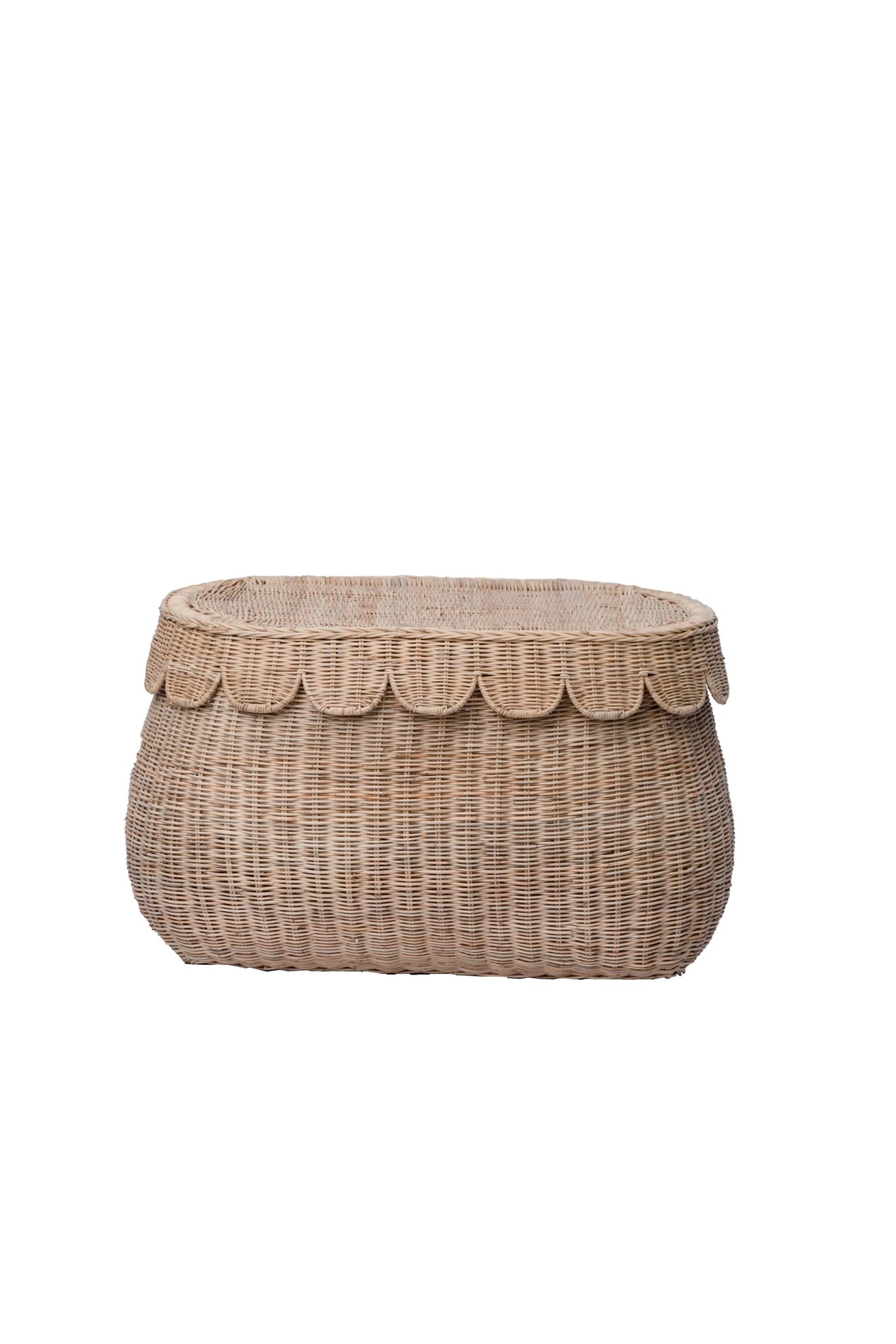 Scalloped Rattan Basket - Foundation Goods