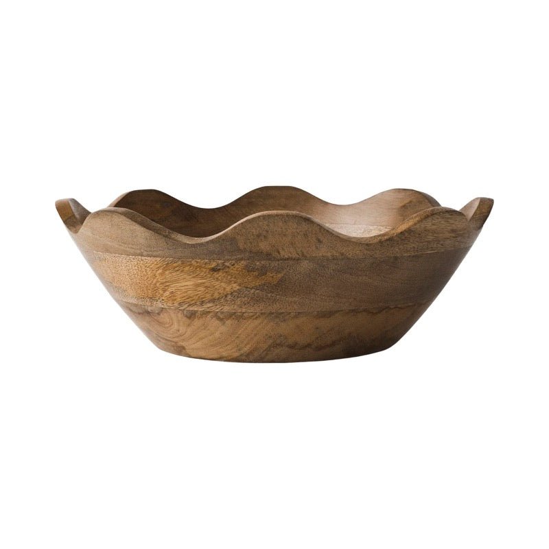 Scalloped Wooden Bowl - Foundation Goods