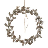 Silver Glitter Mini Cone Wreath - Foundation Goods